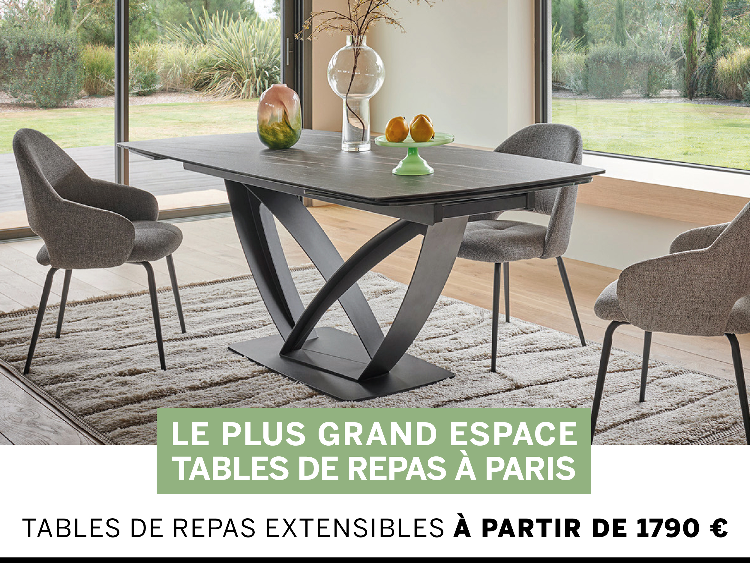 Visuel des tables de repas